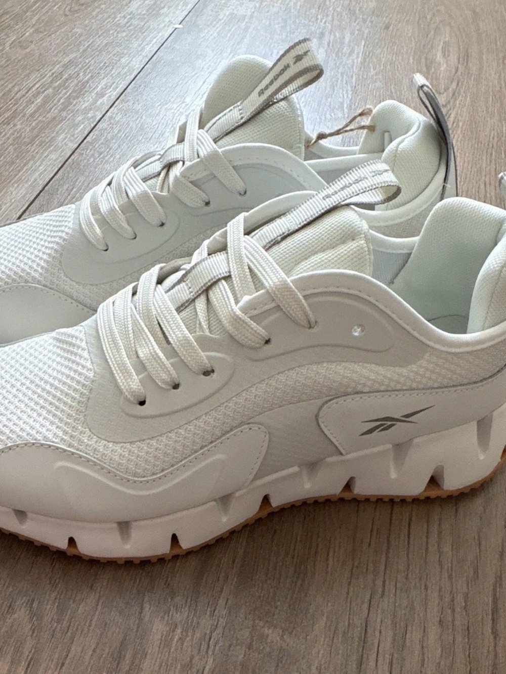 Reebok Women's White and Gum-Trim Casual Sneakers